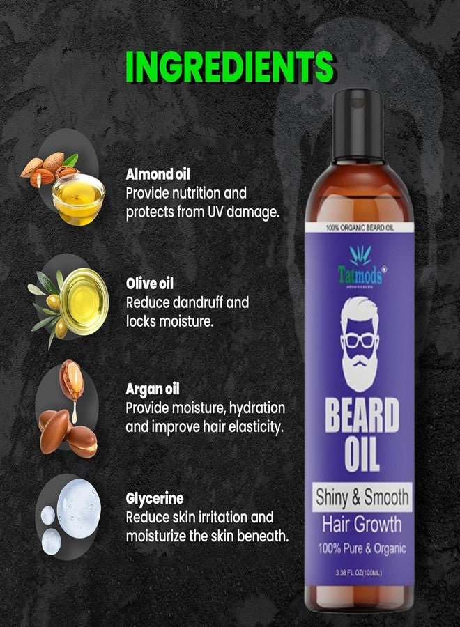 Tatmods Beard Oil for Men (200ml) | Natural Growth, Softening & Conditioning | Promotes Fuller, Healthier Beard | Non-Greasy & Lightweight Formula - Image 2